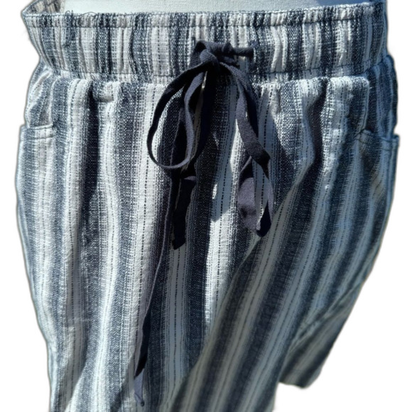Max Studio Drawstring Pull On Skirt Size Small Blue White Stripe Coastal Casual - Picture 4 of 11